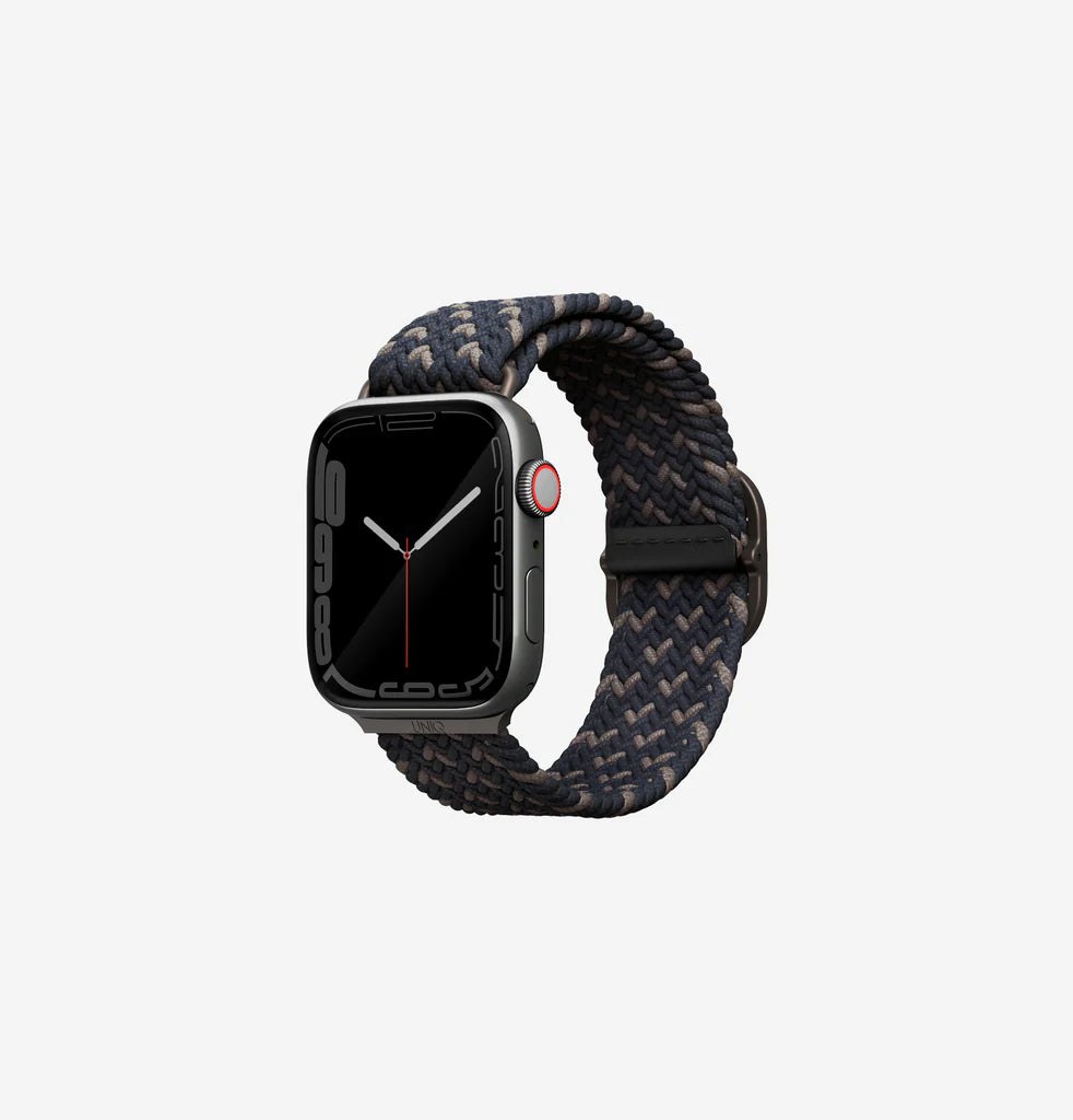 UNIQ ASPEN DESIGNER EDITION BRAIDED APPLE WATCH STRAP 45/44/42MM - OBSIDIAN BLUE OBSIDIAN BLUE
