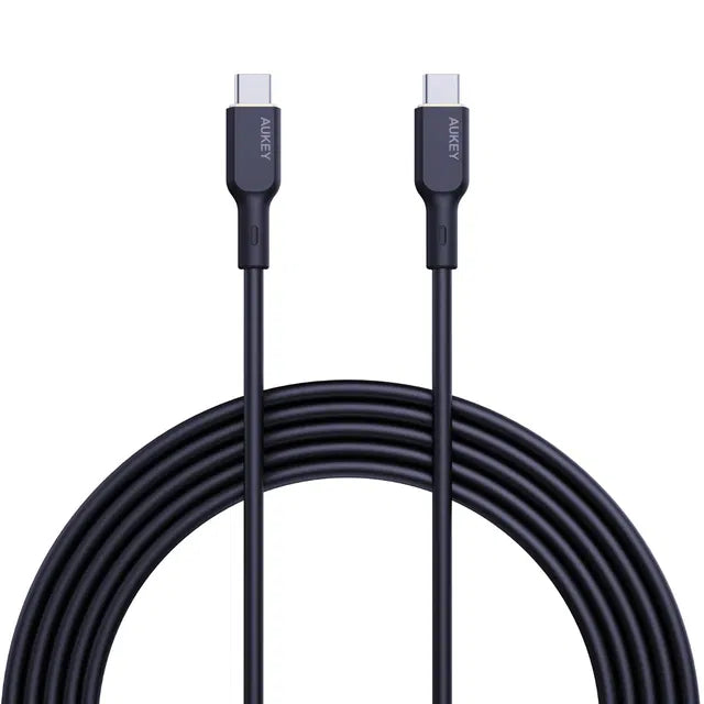AUKEY 100W PD Silicone USB-C To USB-C Cable 1M Black