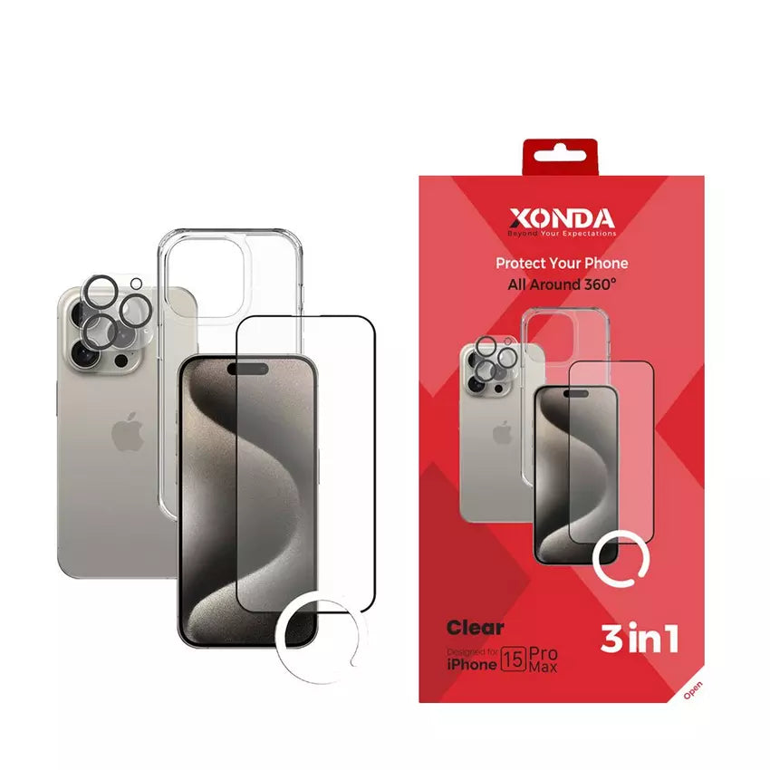 XONDA 3IN1 IPHONE 15 Pro Max CLEAR