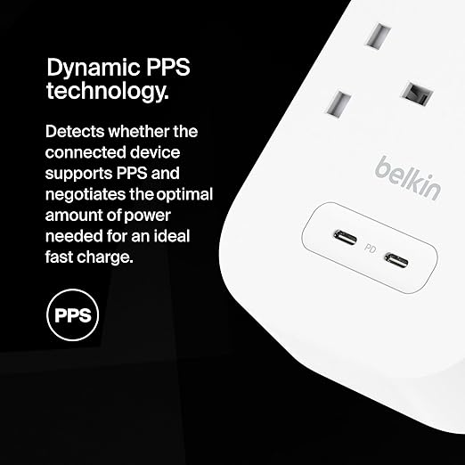 بيلكين - واقي من زيادة التيار 8 منافذ - 2م - 30W - 2 USB-C
