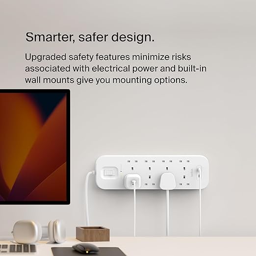 بيلكين - واقي من زيادة التيار 8 منافذ - 2م - 30W - 2 USB-C