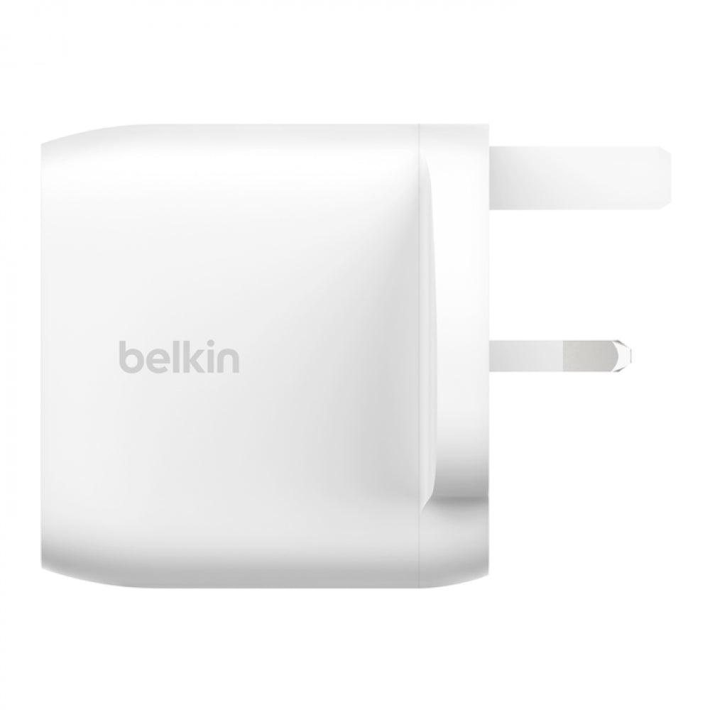 BELKIN WALL CHARGER 60W 2X USB C 30W + 30W PPS - WHITE