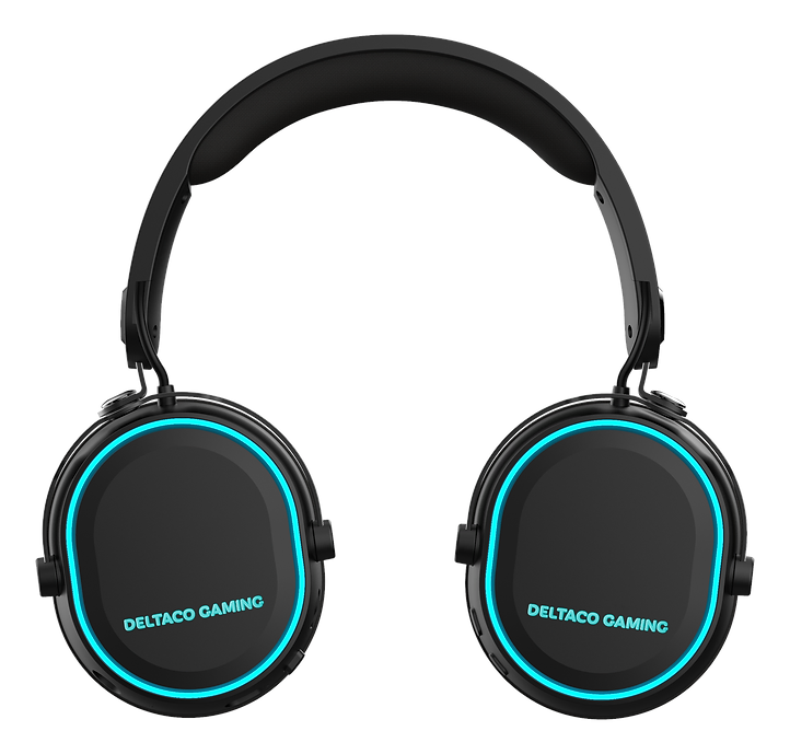 DELTACO GAMING DH420 Wireless gaming headset, RGB, USB-C, Black