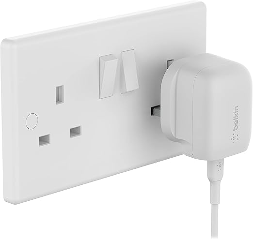بيلكين - شاحن حائط 20W PPS USB-C - مع كابل 1م PVC C-LTG - أبيض