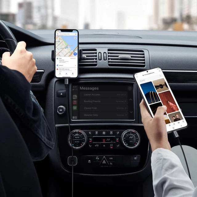 شاحن سيارة UGREEN بمنفذين (USB وPD) بقوة 30 واط | رمادي