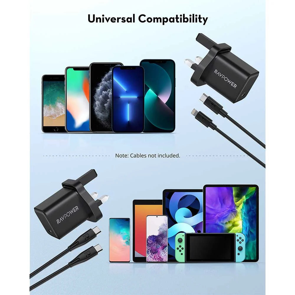 RavPower RP-PC169 PD Pioneer 30W Wall Charger Black