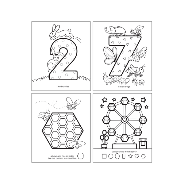 Ooly 123: Shapes & Numbers Toddler Color In Book