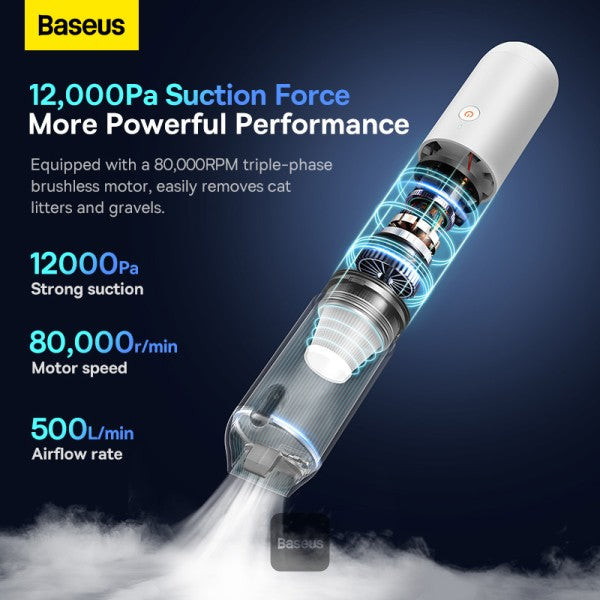 Baseus A3lite Car Vacuum Cleaner12000pa White