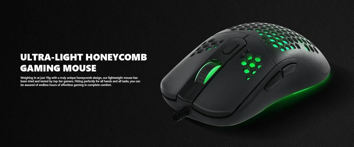 MARVO G925 Gaming Mouse with Honeycomb Shell