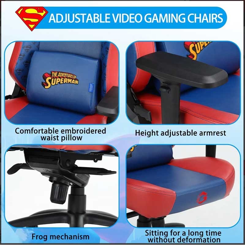 GAMEON Licensed Gaming Chair With Adjustable 4D Armrest & Metal Base - Superman