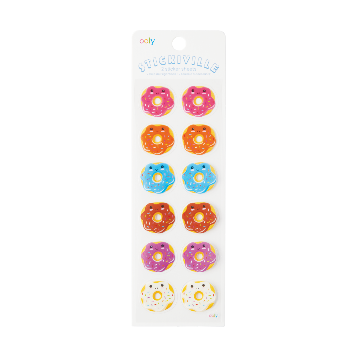 Ooly Stickiville Stickers: Happy Donuts Skinny 2 Sheets