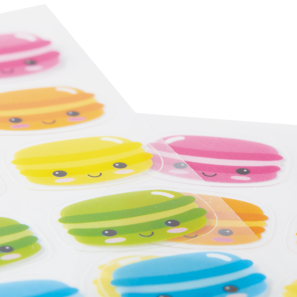 Ooly Stickiville Stickers: Happy Macarons Skinny 2 Sheets