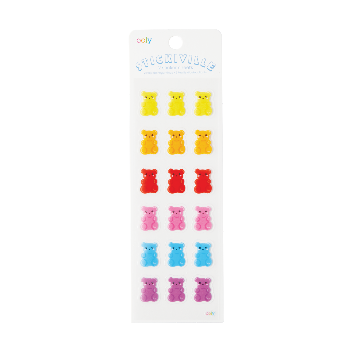 Ooly Stickiville Stickers: Gummy Bears Skinny 2 Sheets