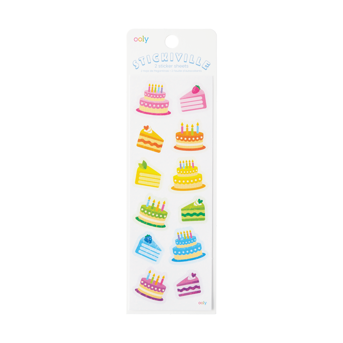 Ooly Stickiville Stickers: Birthday Cakes Skinny 2 Sheets