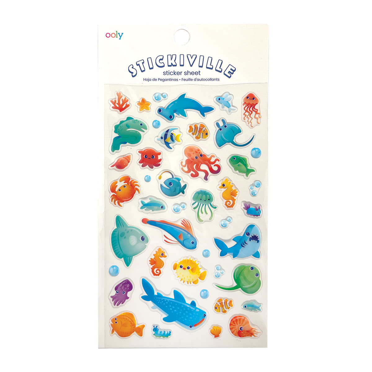 Ooly Stickiville Stickers: Blue Ocean Standard 1 Sheet