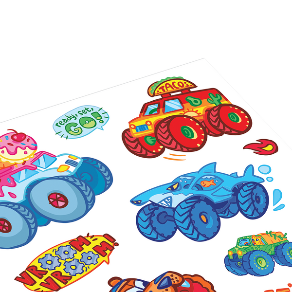 Ooly Stickiville Stickers: Monster Truck Standard 1 Sheet