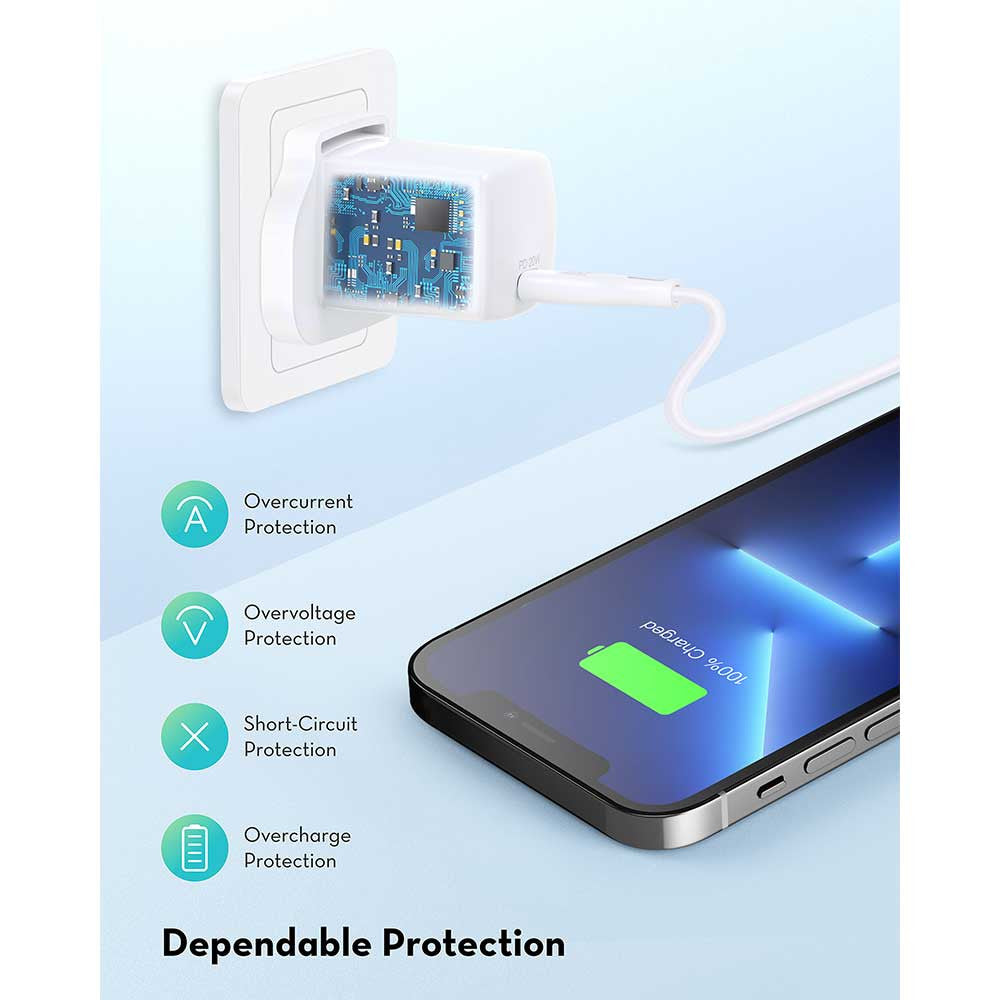 RavPower RP-PC169 PD Pioneer 30W Wall Charger White