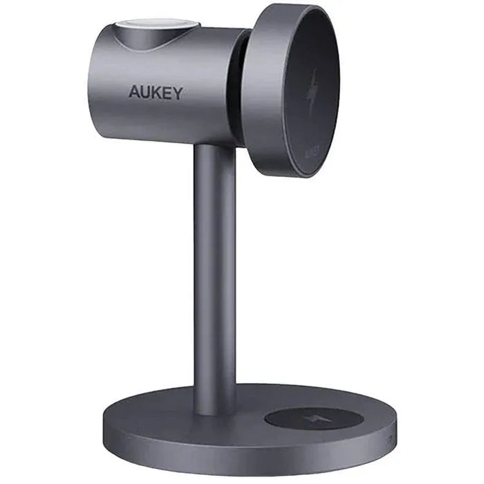 AUKEY 3-IN-1 Wireless Fast Charger - Grey 15W(Max)