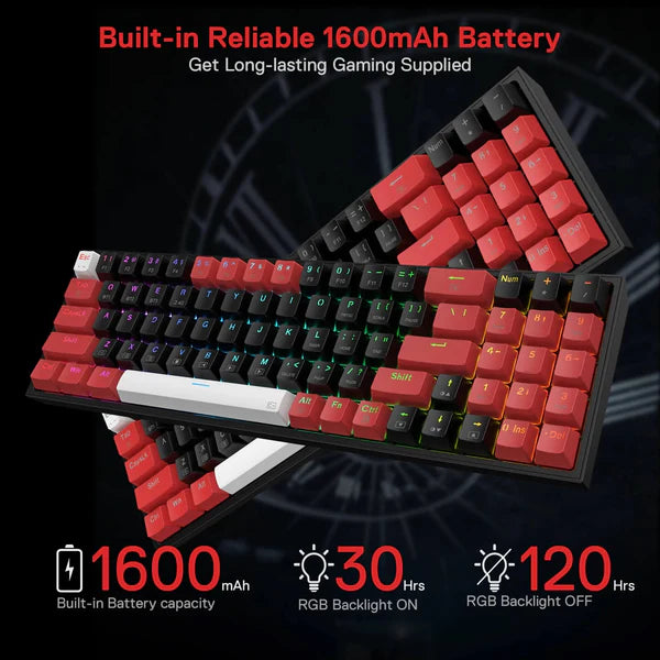 REDRAGON K628RGB-PRO Pollux Pro Wireless RGB Gaming Keyboard