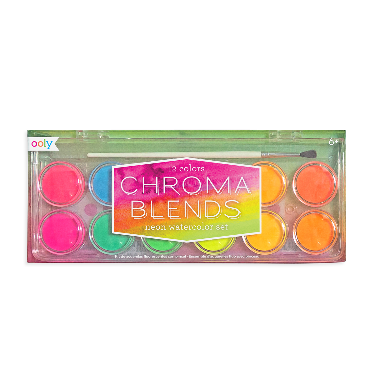 Ooly Chroma Blends Neon Watercolor Paint 13 Pc Set
