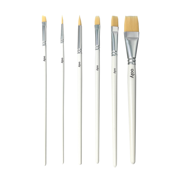 Ooly Chroma Blends Watercolor Paint Brushes Set Of 6