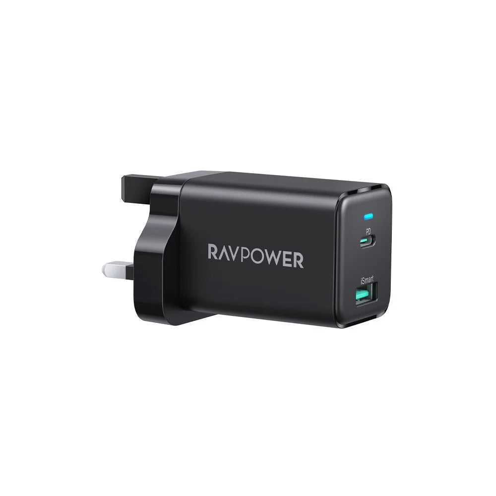 RavPower RP-PC171 PD Pioneer 45W 2-Port Wall Charger UK BLK