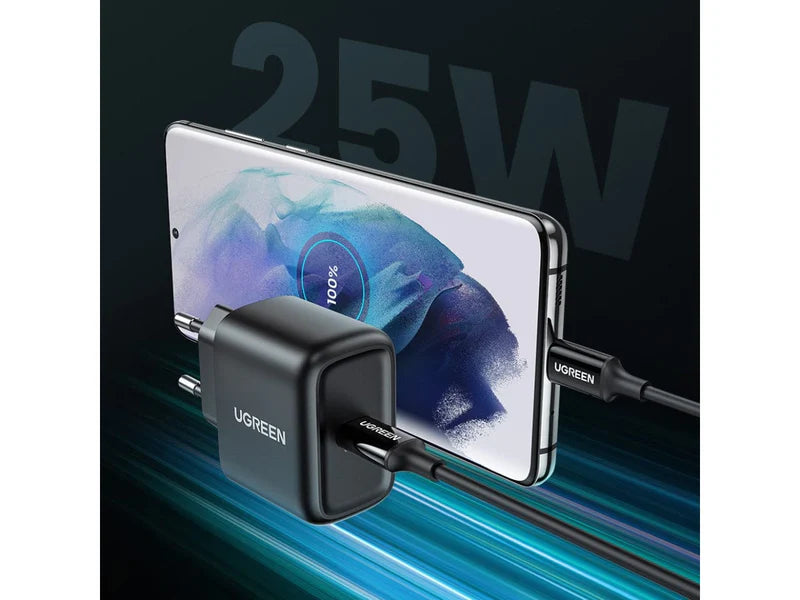 شاحن سريع UGREEN PD بقوة 25 واط + كابل USB - بريطانيا