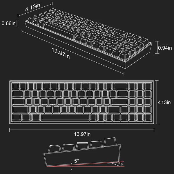 REDRAGON K628RGB-PRO Pollux Pro Wireless RGB Gaming Keyboard