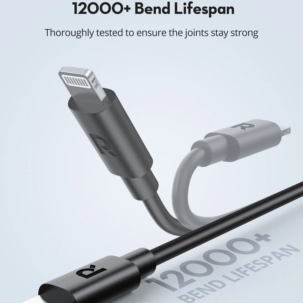 Ravpower RP-CB1020 TypeC-Lightning Cable 2m TPE Black