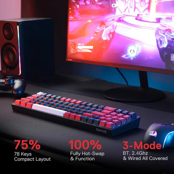 REDRAGON K628RGB-PRO Pollux Pro Wireless RGB Gaming Keyboard