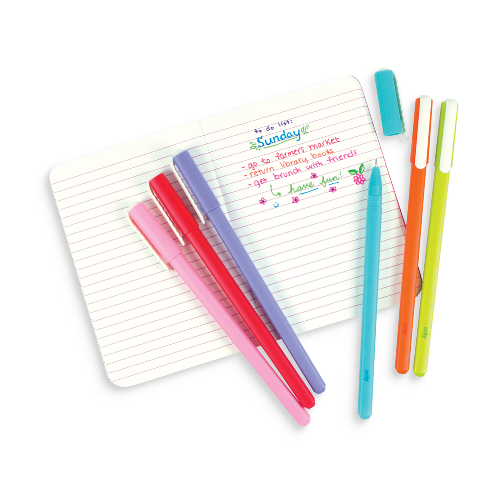 Ooly Fine Line Colored Gel Pens Set Of 6