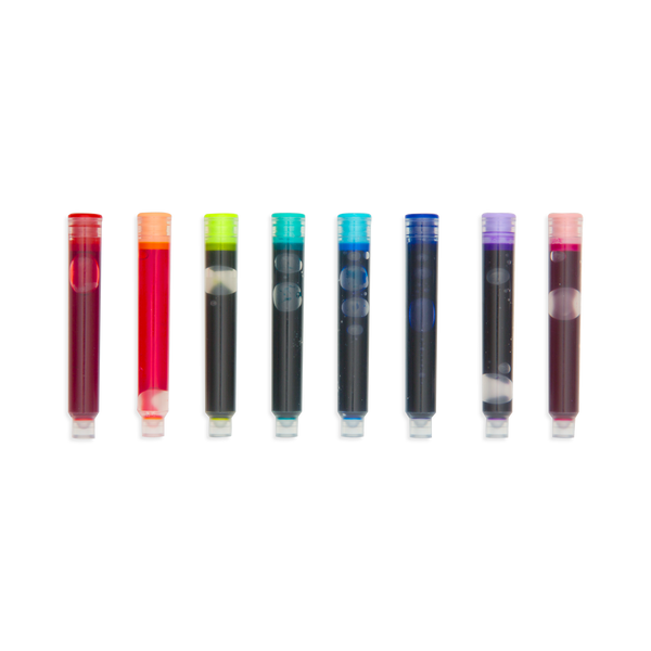 Ooly Color Write Colored Fountain Pens Ink Refills Set Of 8