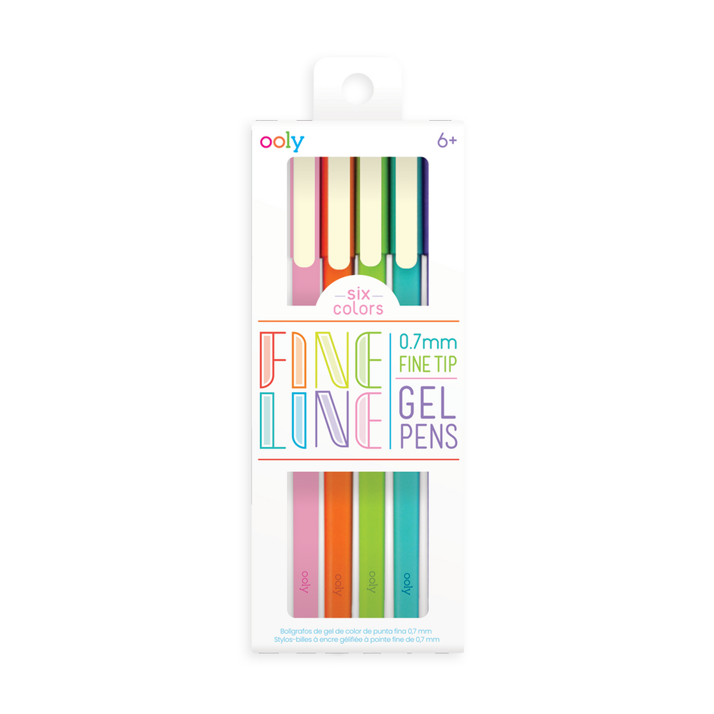 Ooly Fine Line Colored Gel Pens Set Of 6