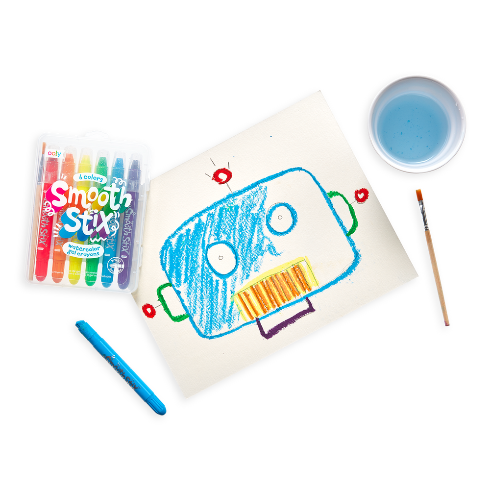 Ooly Smooth Stix Watercolor Gel Crayons 7 Pc Set