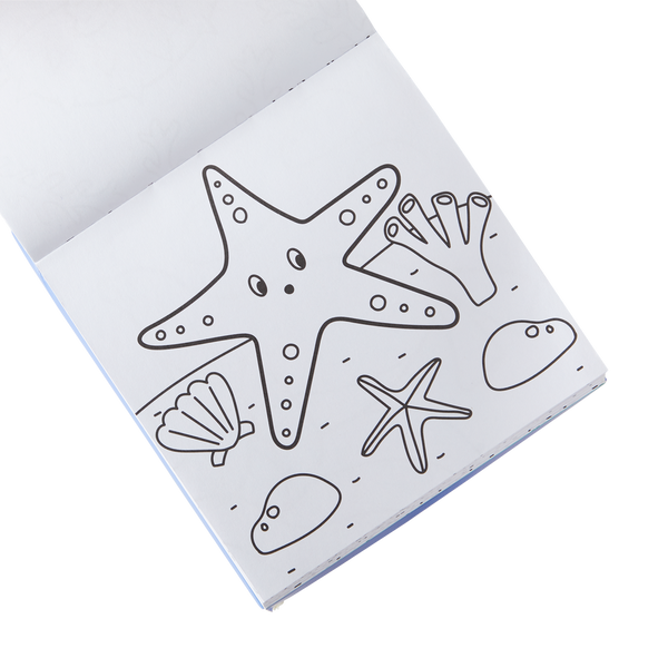 Ooly Carry Along Crayon & Coloring Book Kit Sea Life Set Of 9 Crayons