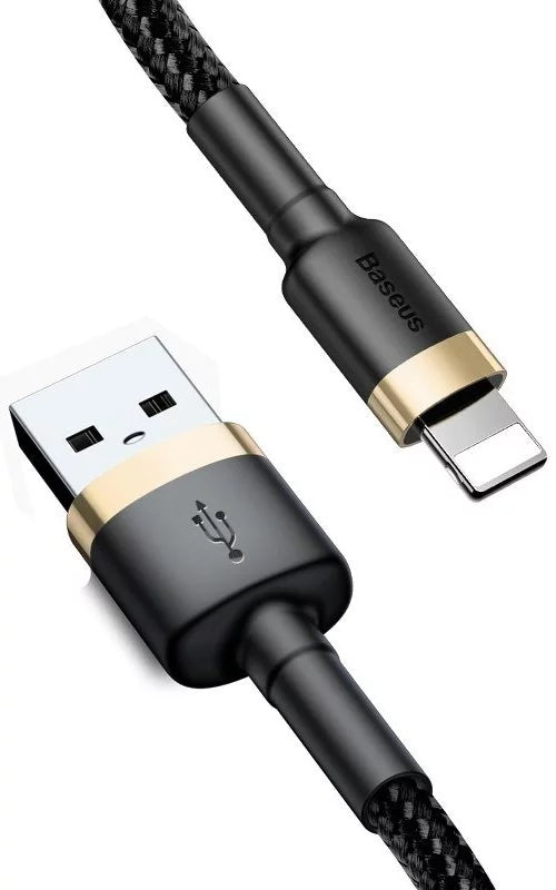 كابل باسياس كافول USB لـ Lightning 1.5A 2م ذهب + أسود