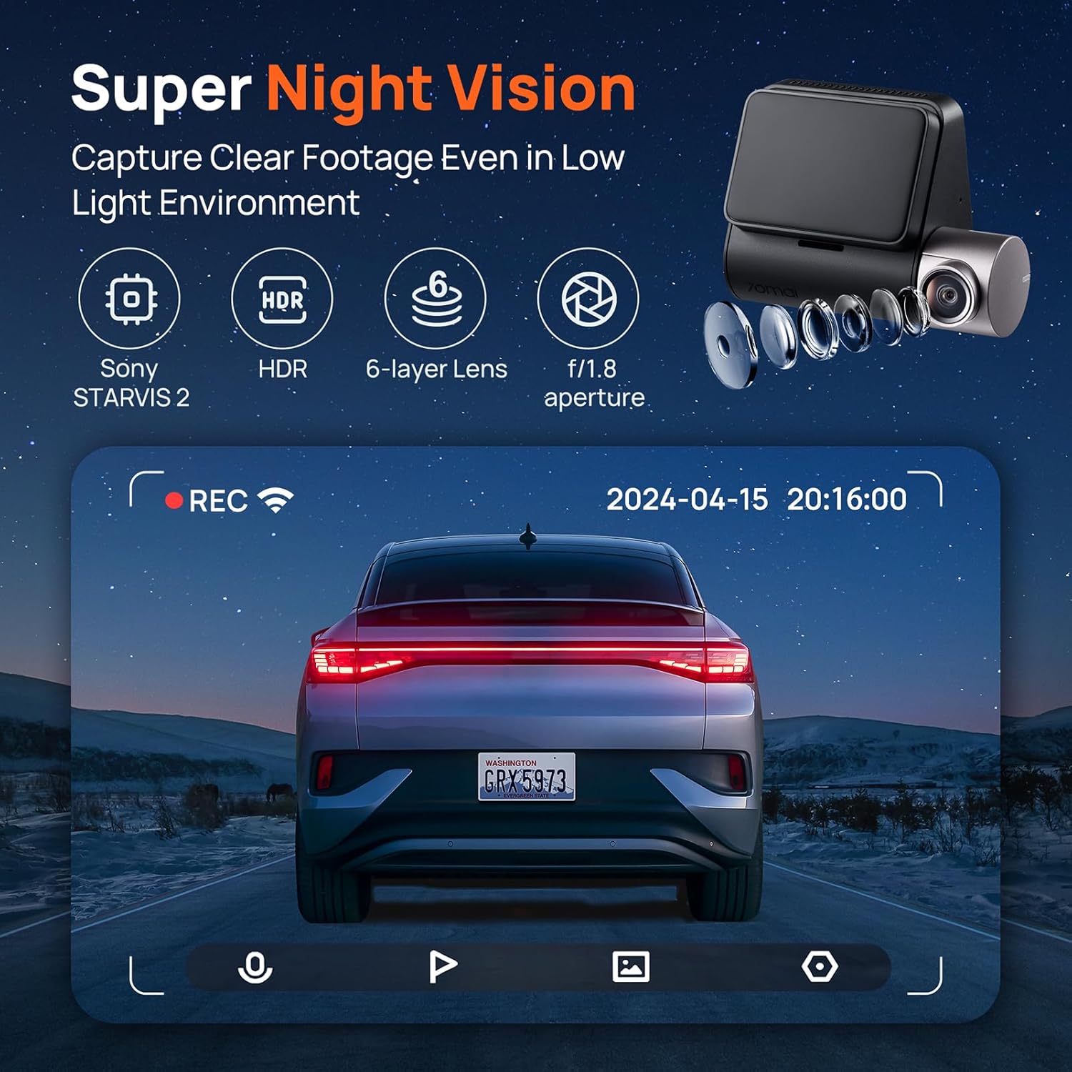 3k resolution/ STARVIS 2 IMX675 sensor/ 60FPS