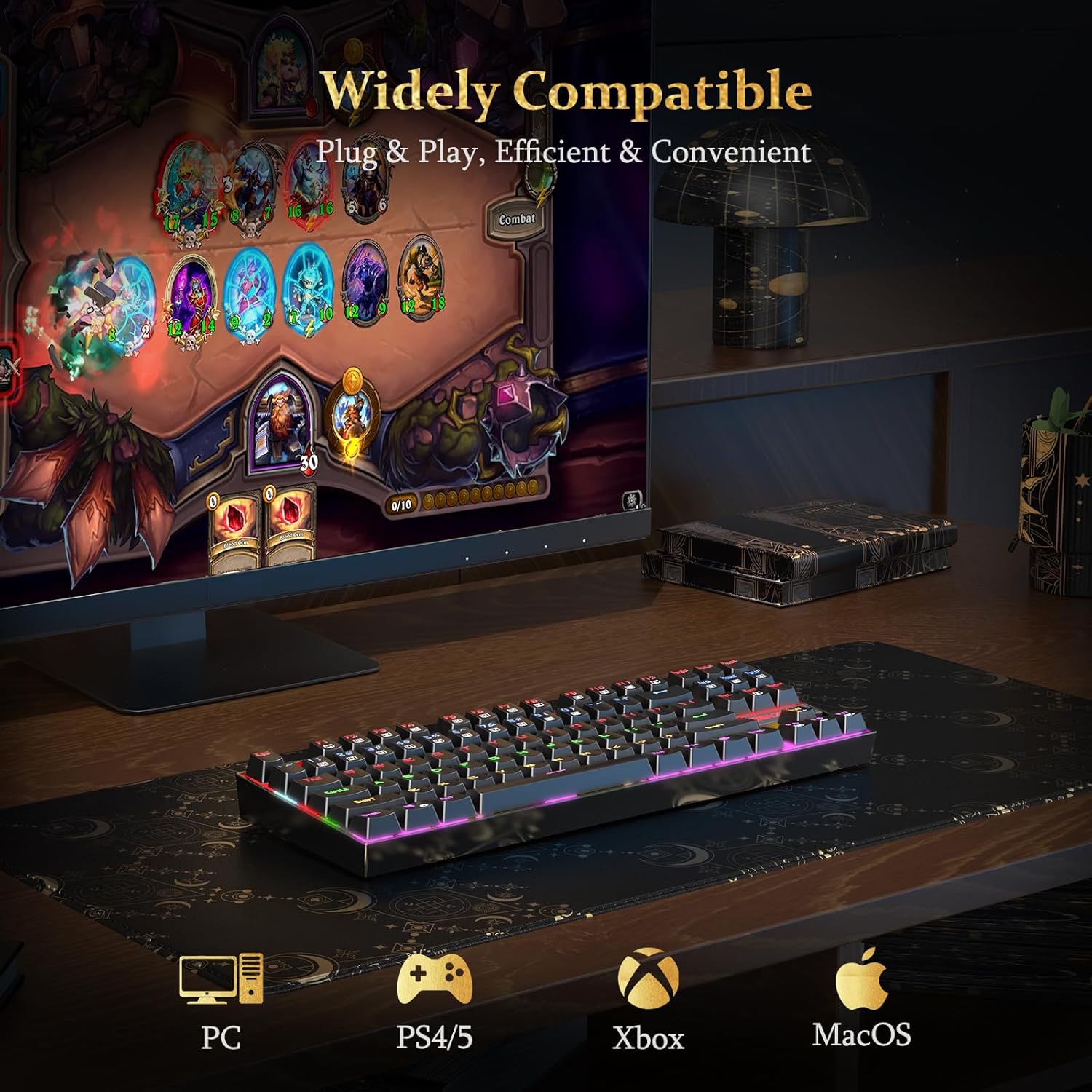 لوحة مفاتيح ميكانيكية للألعاب Redragon Kumara بمفاتيح حمراء (إنجليزي فقط)