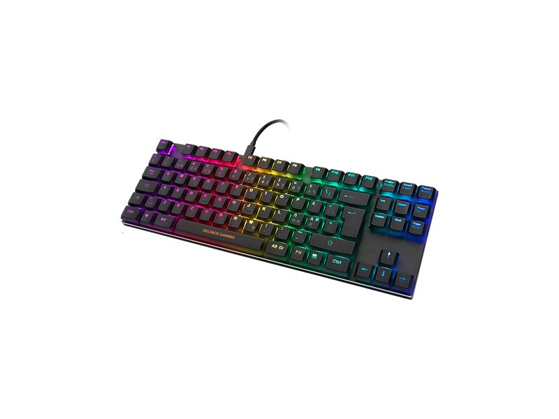DELTACO GAMING KEYBOARD LOW PROFILE MECHANICAL, UK, RGB, BLACK