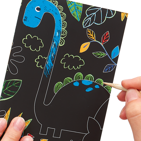Ooly Mini Scratch & Scribble Art Kit: Dino. Days 7 Pc Set