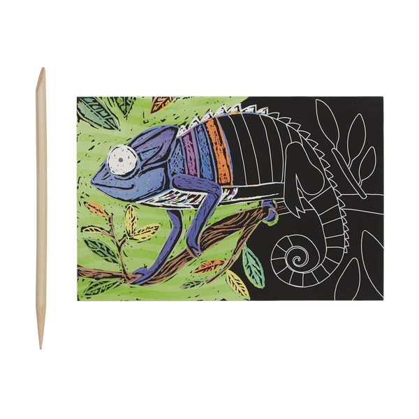 Ooly Mini Scratch & Scribble Art Kit: Jungle Fun 7 Pc Set