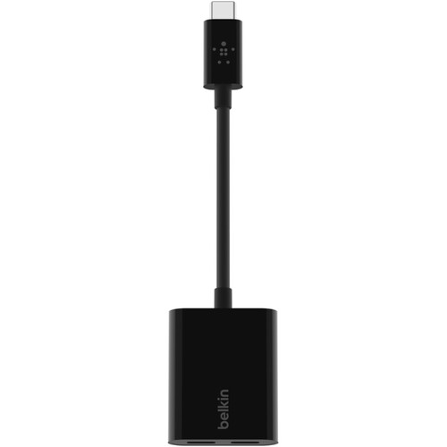 بيلكين - محول روكستار 1X USB-C صوت 1X USB-C شحن - أسود