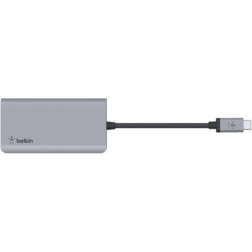 بيلكين - محور 4 في 1 - USB-C إلى (1 USB-C 2 USB-A 1 HDMI) - رمادي فضائي