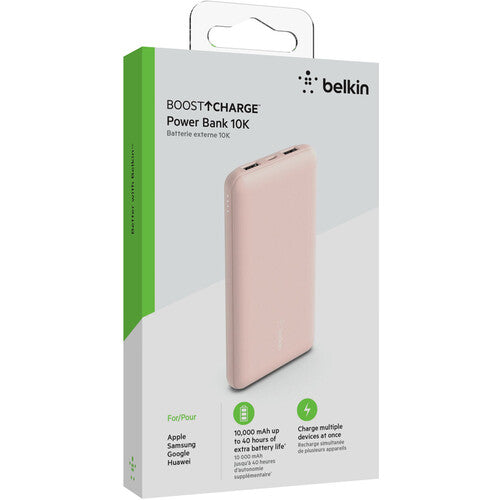BELKIN PB 10K BOOST CHARGE 15W USBC DUAL 12WX2 USBA ROSEGOLD