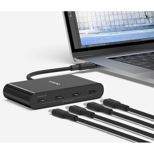 بيلكين - محور متعدد المنافذ - C إلى (4 USB-C) - أسود