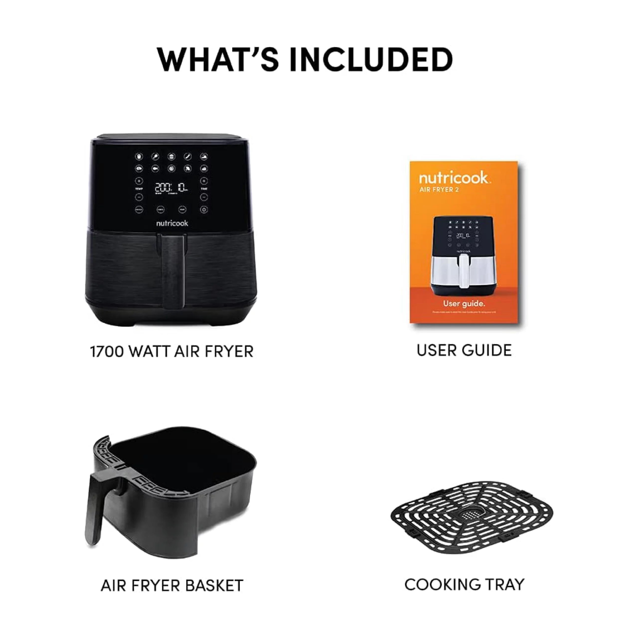 Nutricook Air Fryer, 1700W Black NC-AF205K