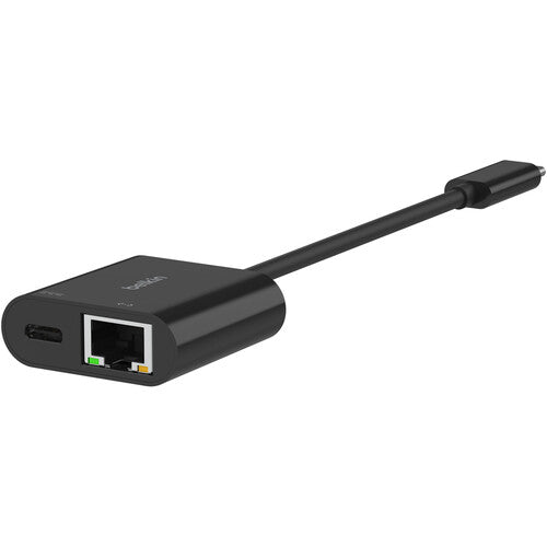 بيلكين - محول حتى 100W PD USB-C إلى إيثرنت جيجابيت - أسود