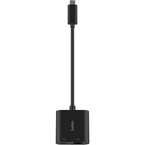 بيلكين - محول حتى 100W PD USB-C إلى إيثرنت جيجابيت - أسود
