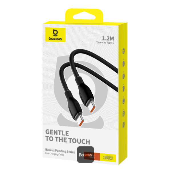 كابل شحن سريع باسياس بودينغ USB-C 100W 1.2م باللون الأسود