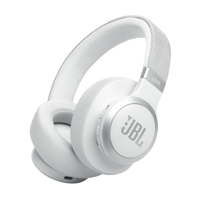 سماعات JBL LIVE 770NC اللاسلكية فوق الأذن - أبيض